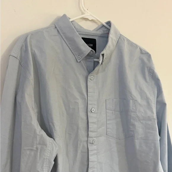 NWT DU/ER Men’s XL Performance Stretch Button Down Blue Long Sleeve Shirt Duer - Picture 3 of 10